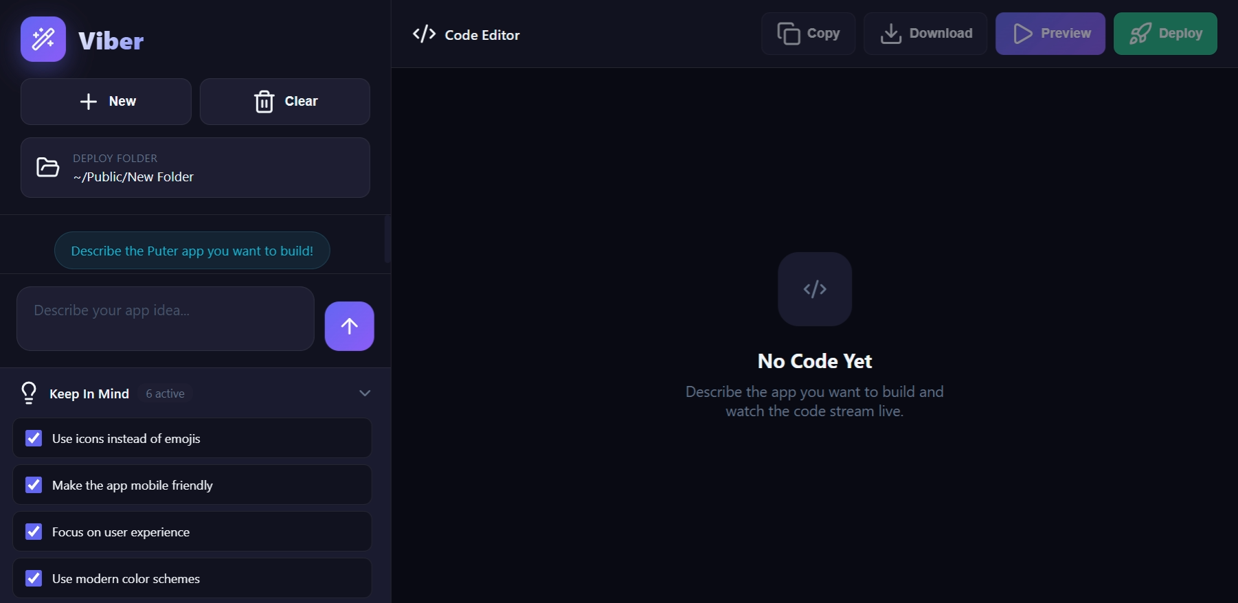 Viber - The Vibe Coding App